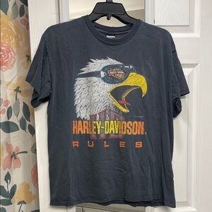 Vintage Harley Davidson 80’s Made in USA T-Shirt Double Sided Graphic szXL